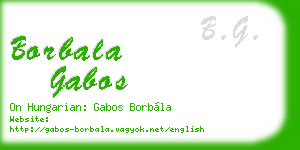 borbala gabos business card
